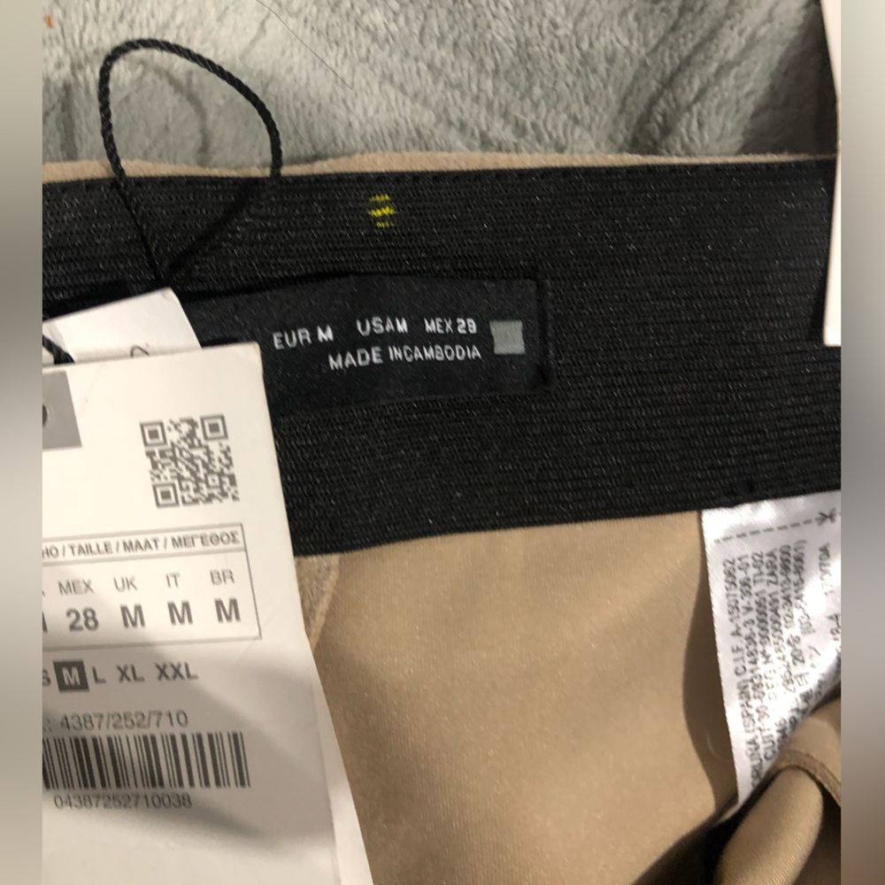COPY - NWT ZARA High-Rise Leggings Size Medium Suede Like Feel Lovely Camel Col… - Picture 7 of 8